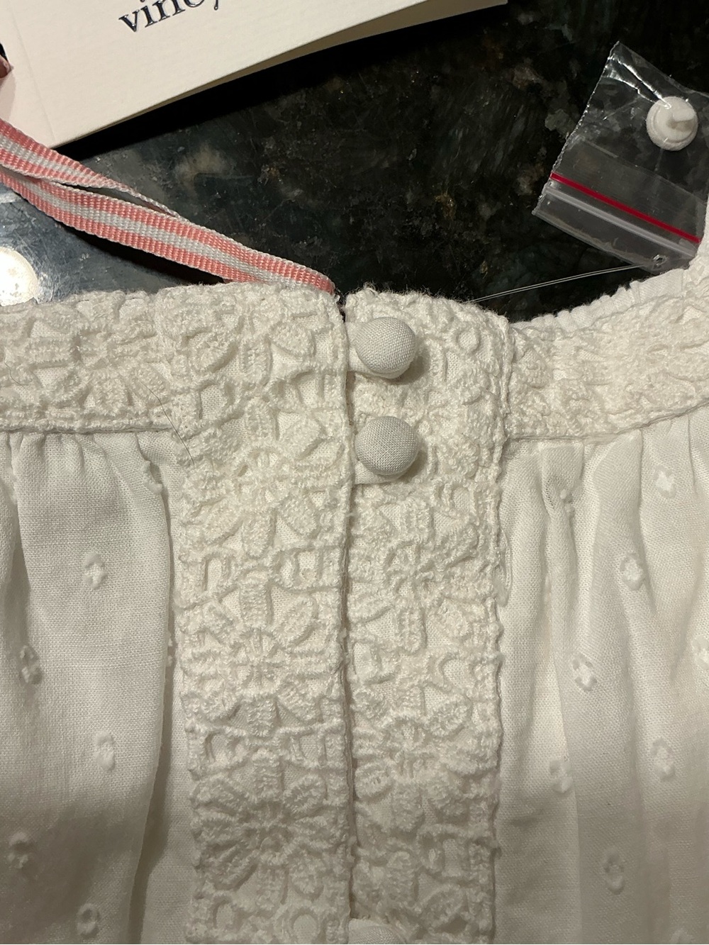 Vineyard Vines White Eyelet Button Front Sundress - Picture 4 of 6